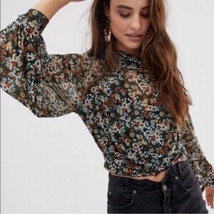 Free People Blouse Open Back Size XS